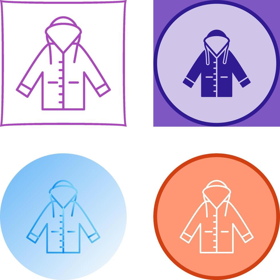 Raincoat Icon Design vector