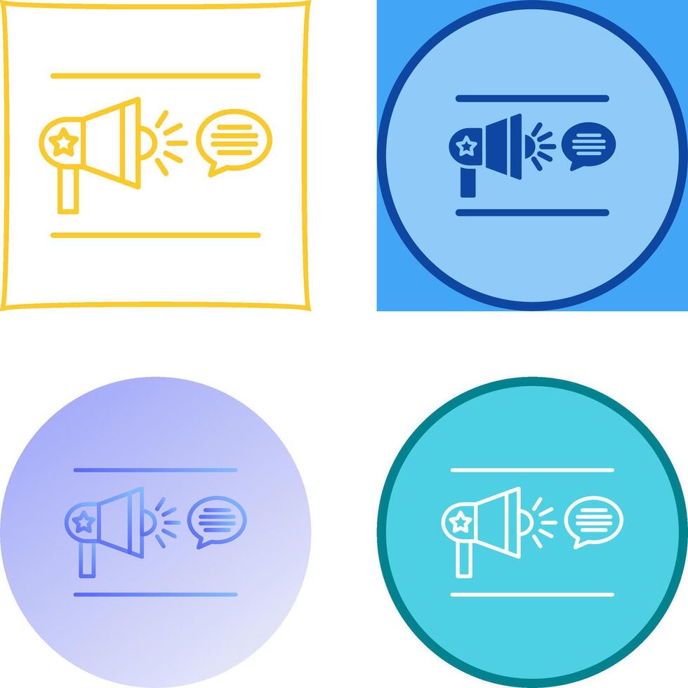 Freedom Of Speech Icon Design vector