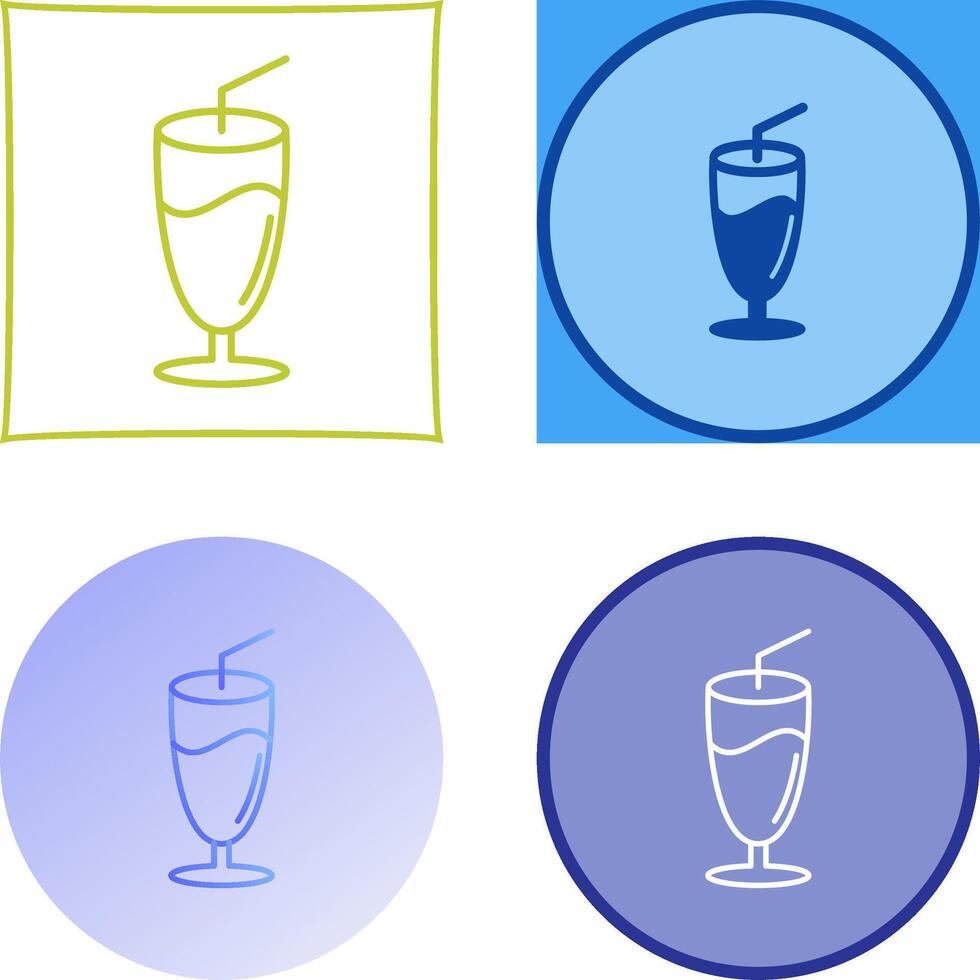 Milkshake Icon Design vector