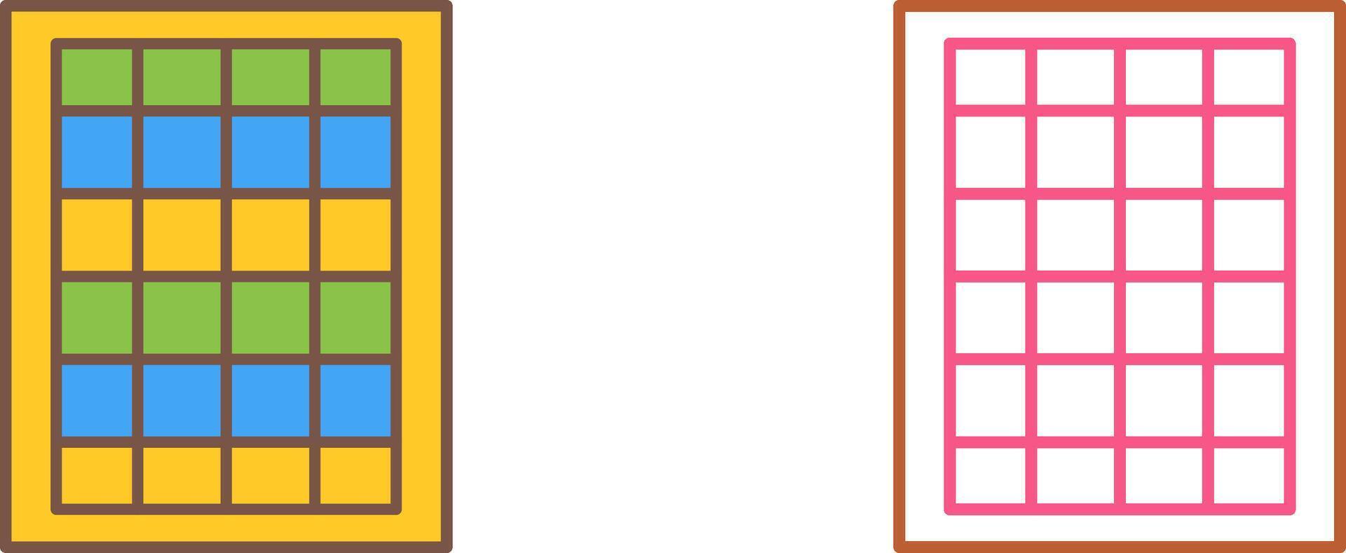 Table of Rates Icon Design vector