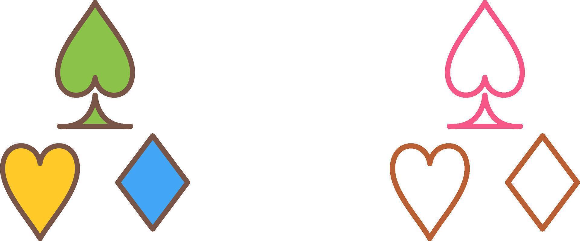 Card Suits Icon Design vector