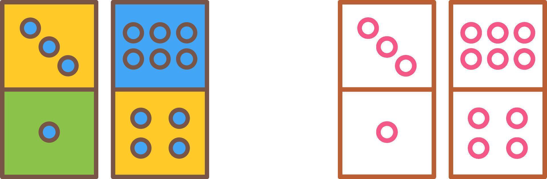 Domino Game Icon Design vector