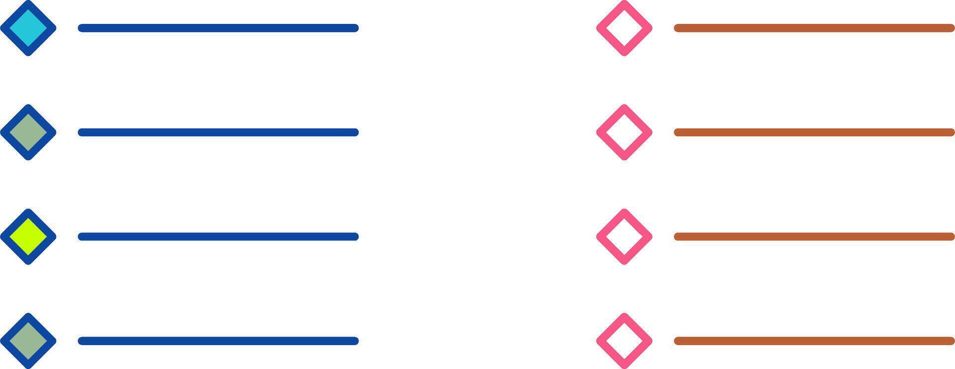Unique Bulleted list Icon Design vector