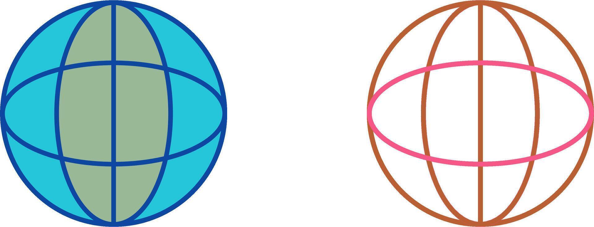 Unique Globe Icon Design vector