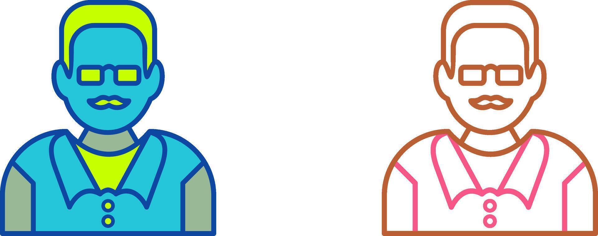 Unique Male Professor Icon Design vector