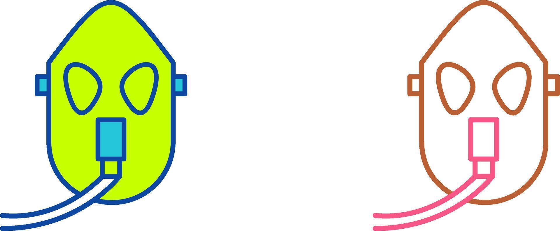 Unique Oxygen Mask Icon Design vector