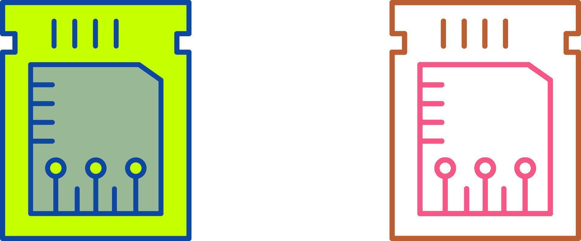 Unique Chip Icon Design vector