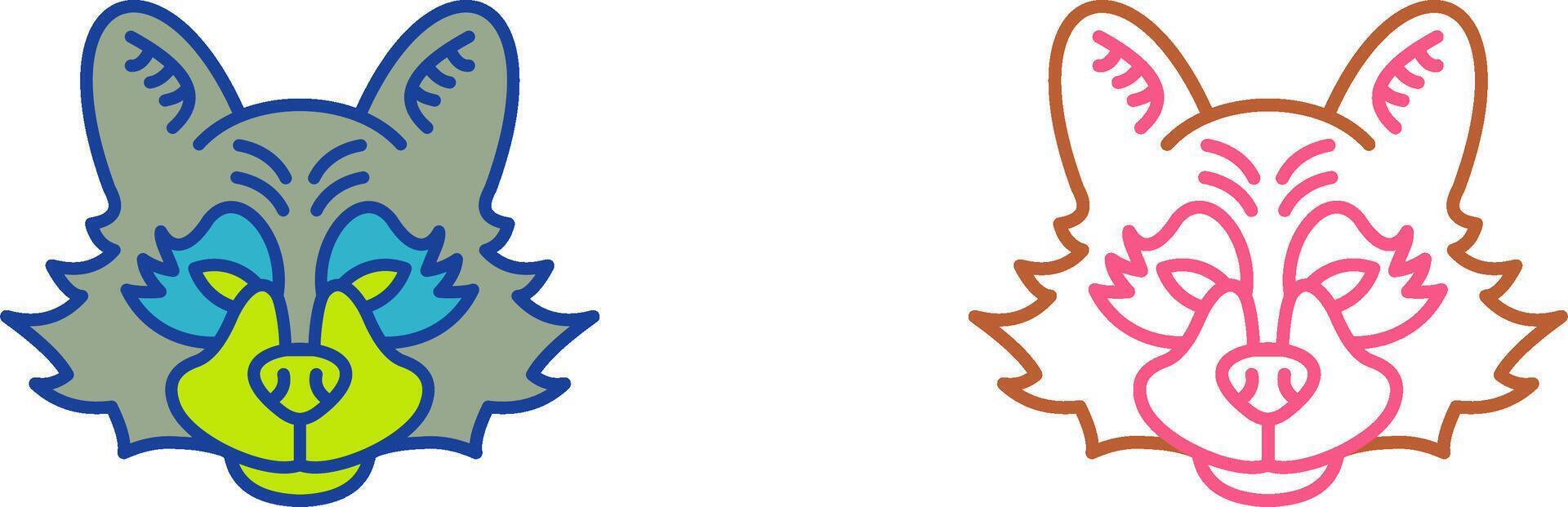 Raccoon Icon Design vector