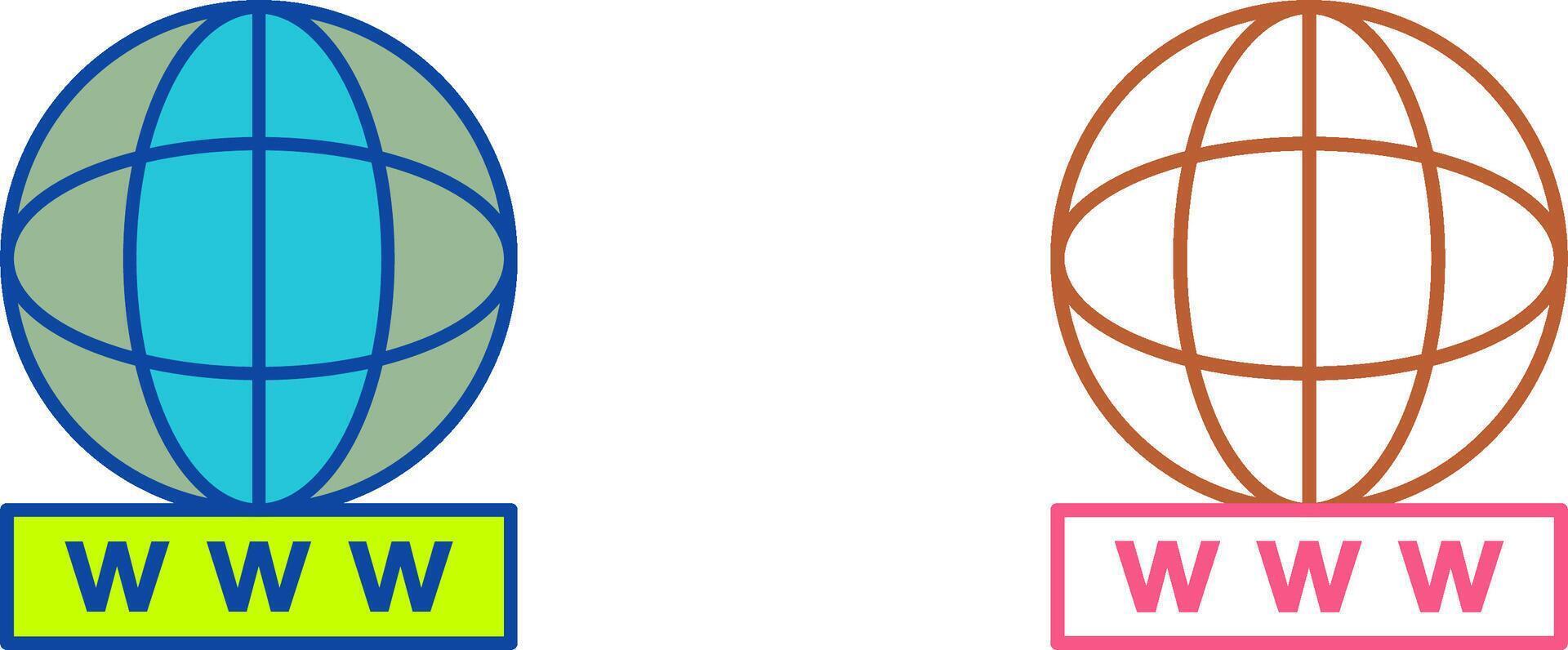 Unique World Wide Web Icon Design vector