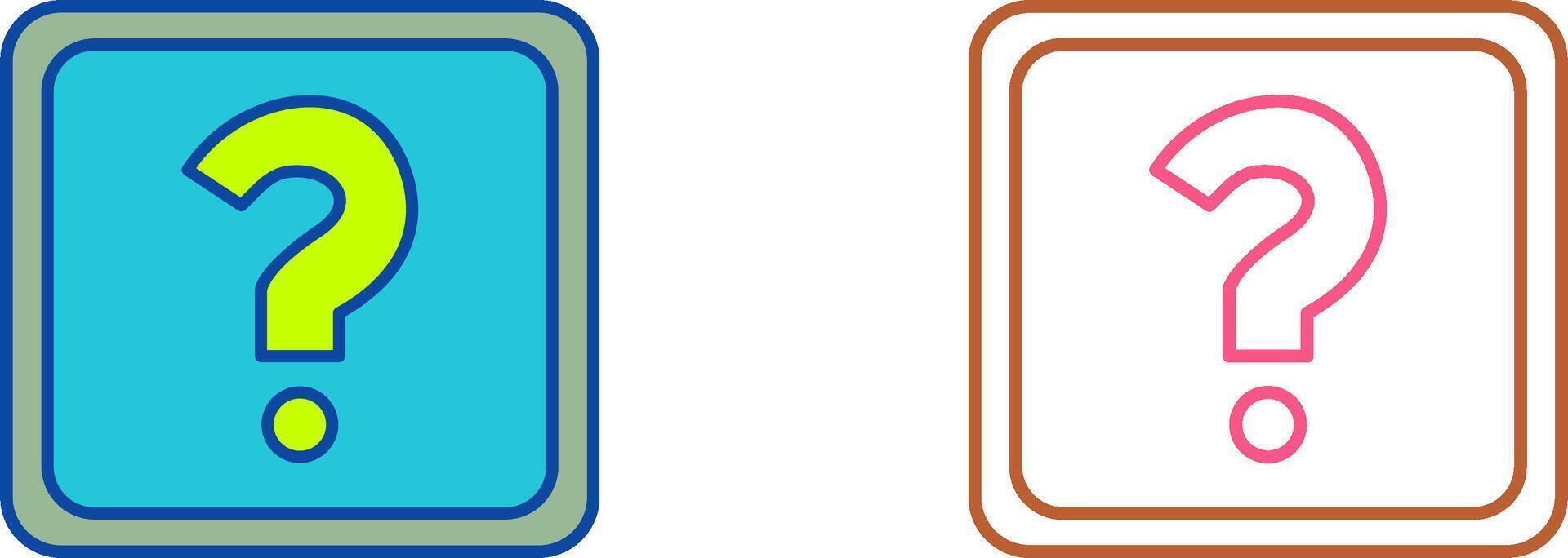Unique Question Mark Icon Design vector
