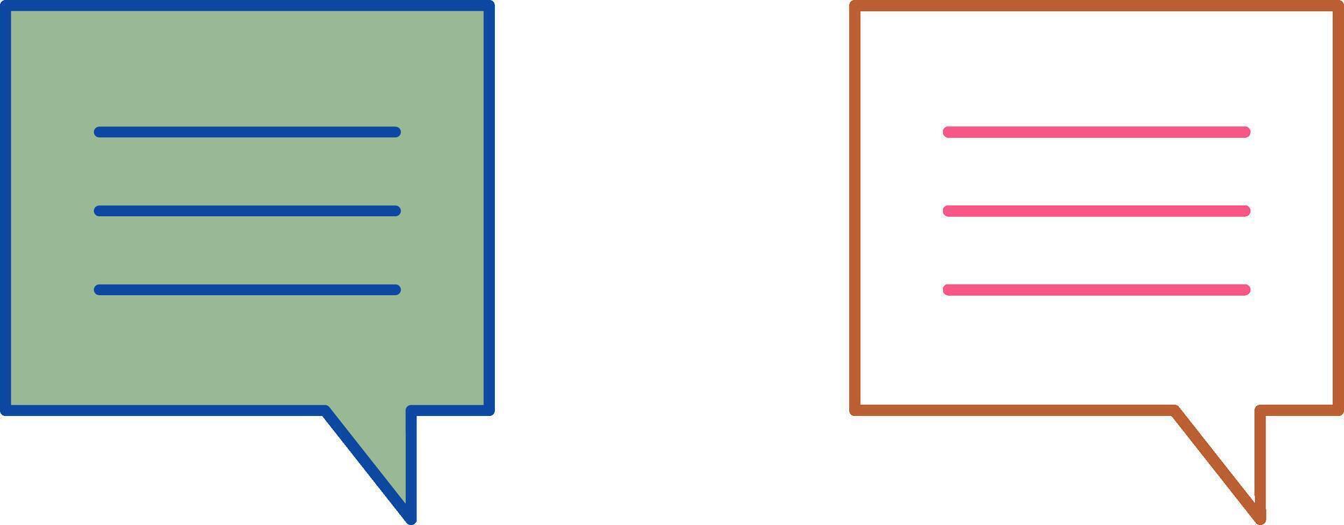 Unique Single Chat Bubble Icon Design vector