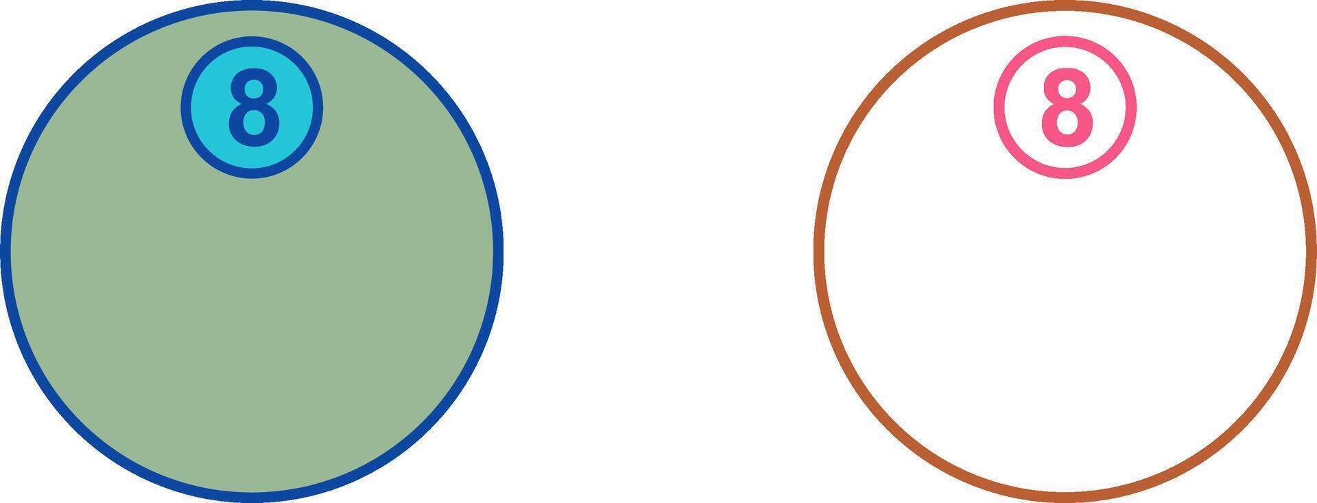 Unique Eight Ball Icon Design vector