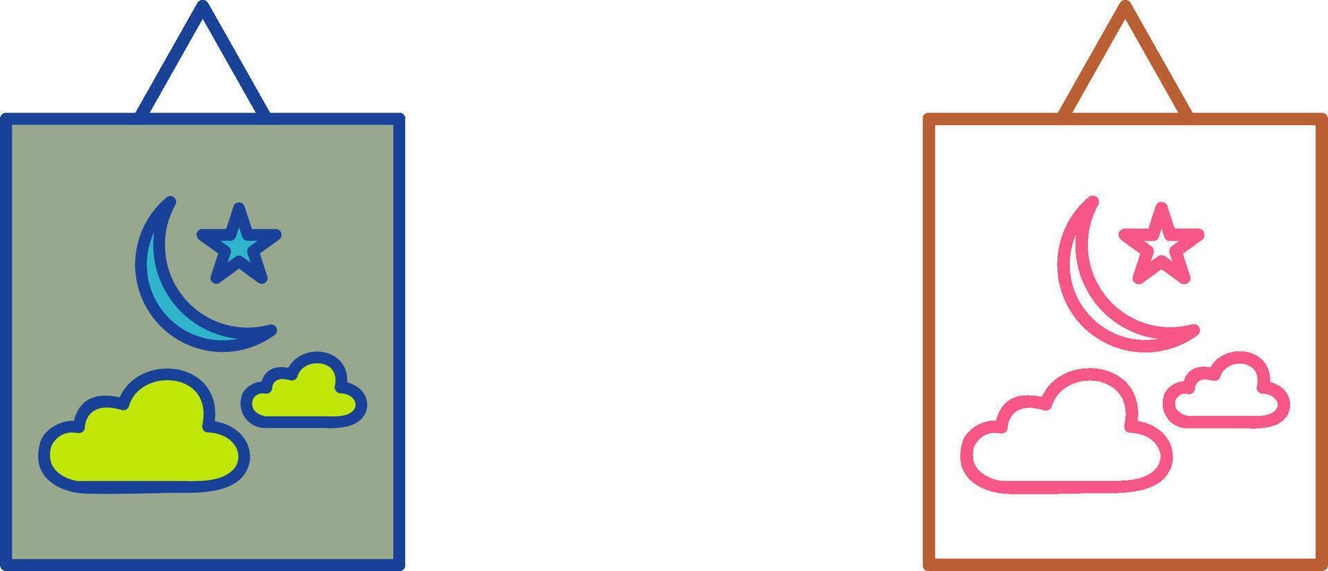 Hanging Painting Icon Design vector