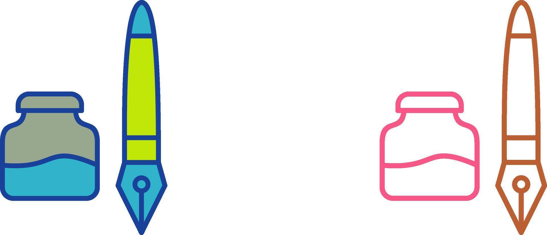Ink and Pen Icon Design vector