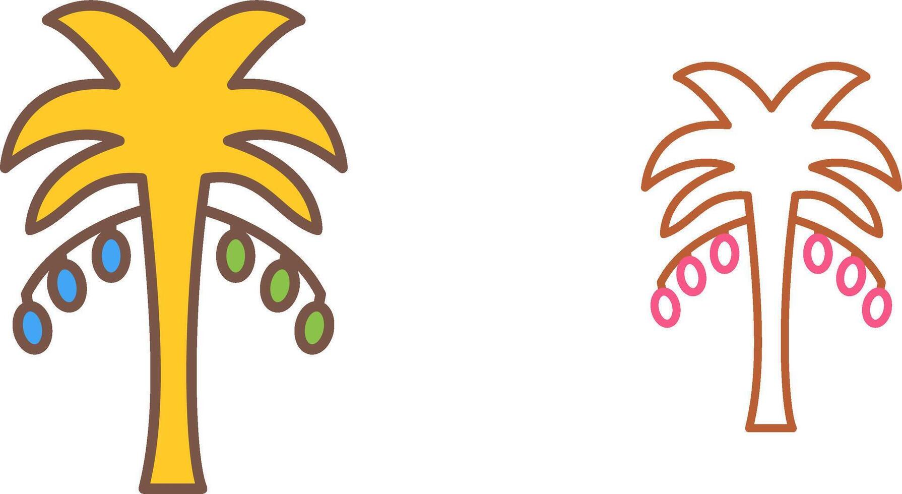 Coconut trees Icon Design vector