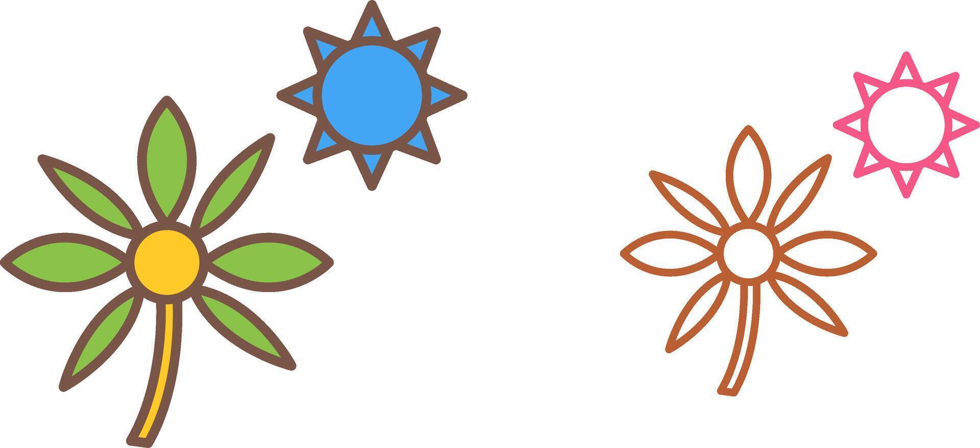 Flower in sunlight Icon Design vector
