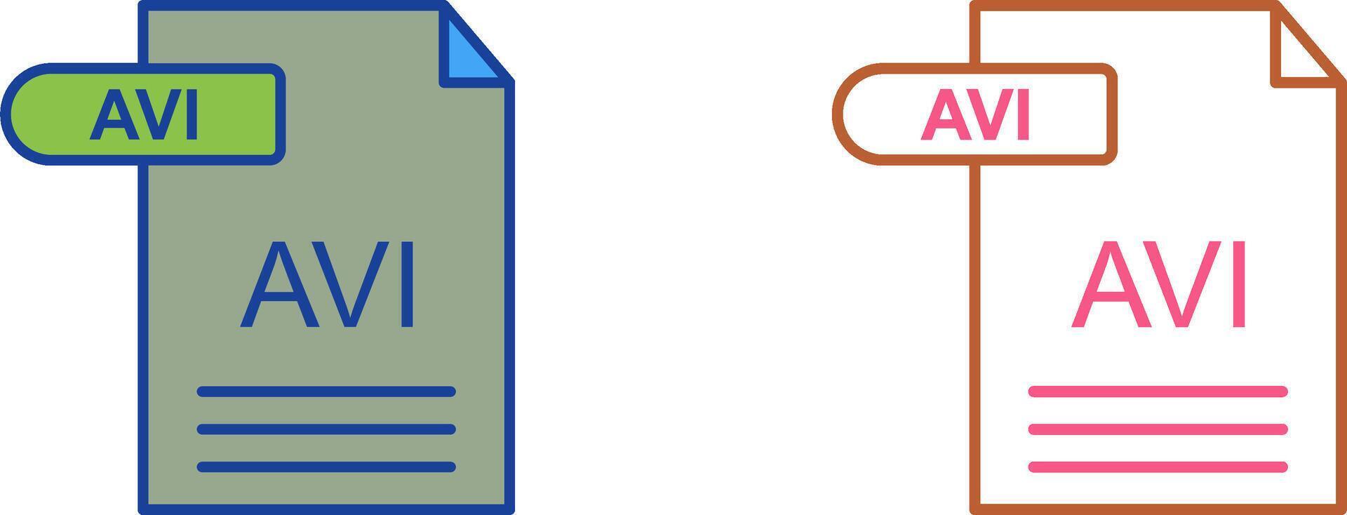 AVI Icon Design vector
