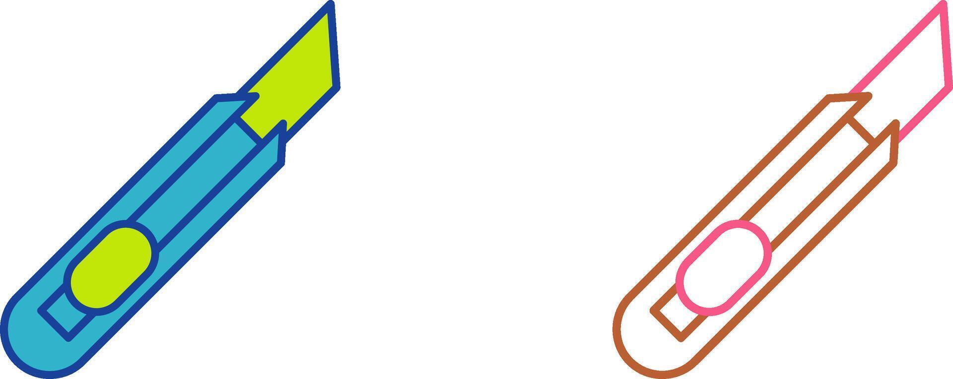Stationery Knife Icon Design vector