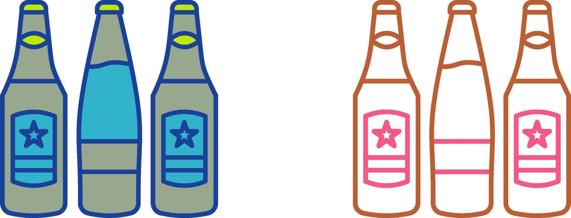 Beer Bottles Icon Design vector