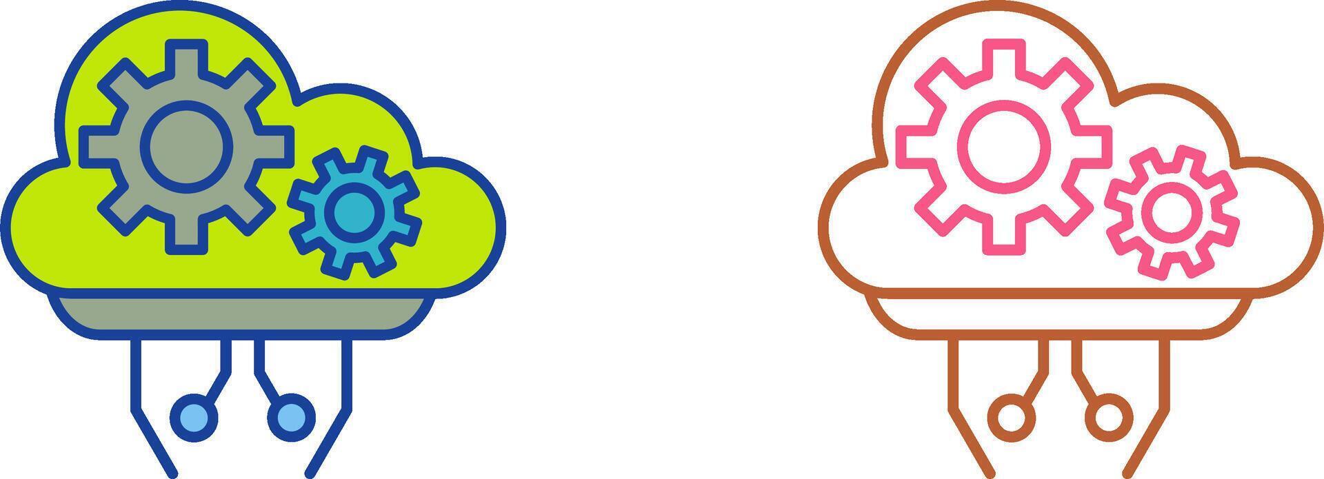 Cloud Computing Icon Design vector