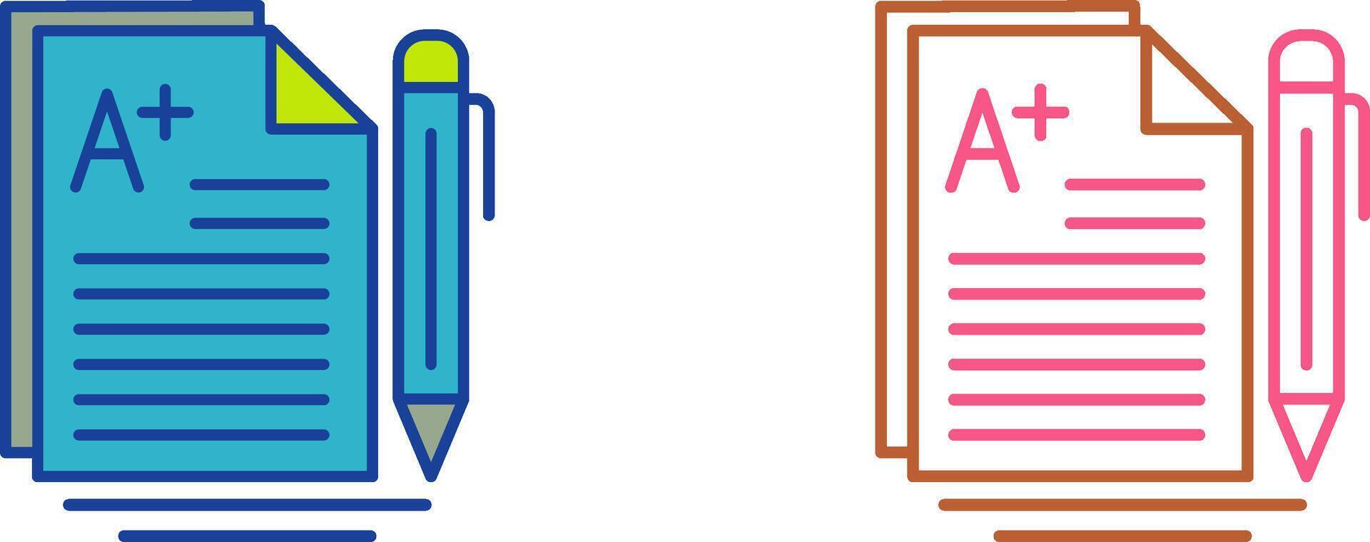 A Grade Icon Design vector