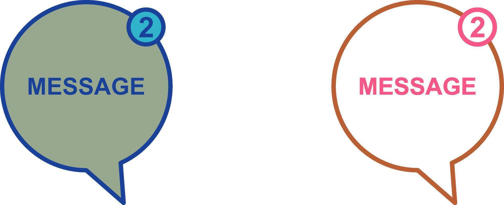 Message Bubbles Icon Design vector