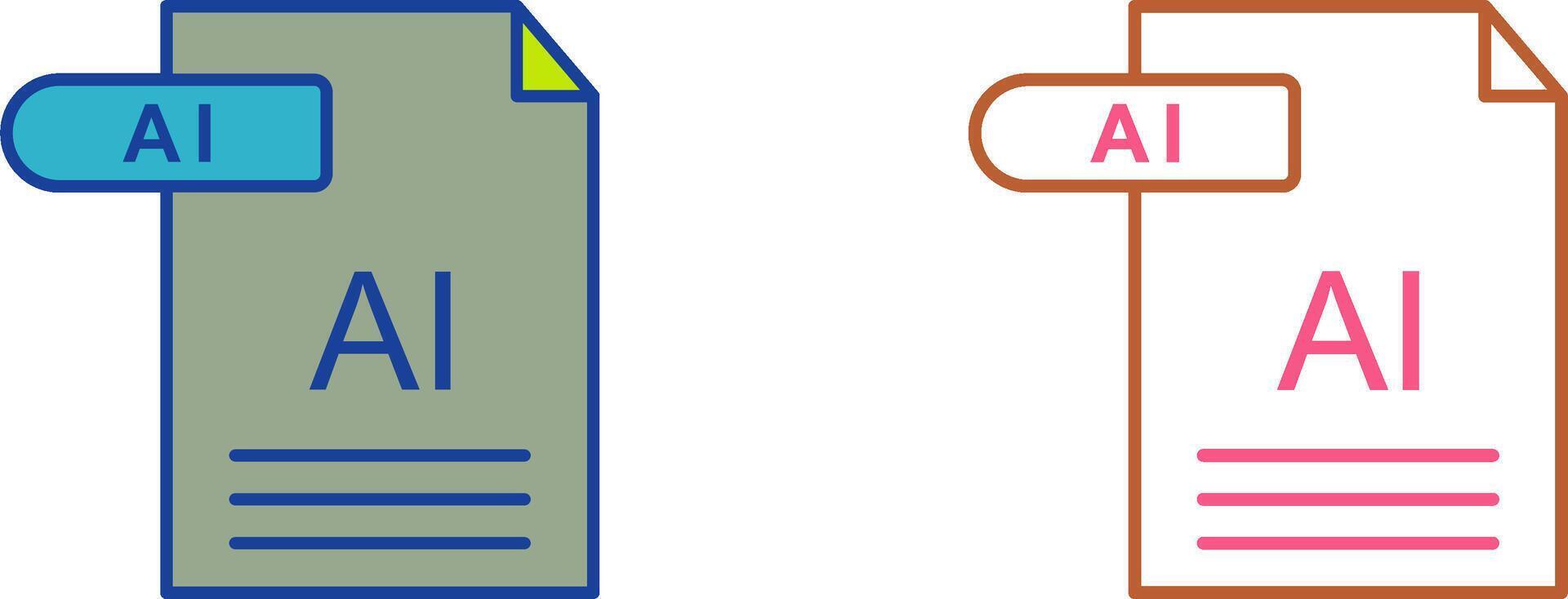 AI Icon Design vector