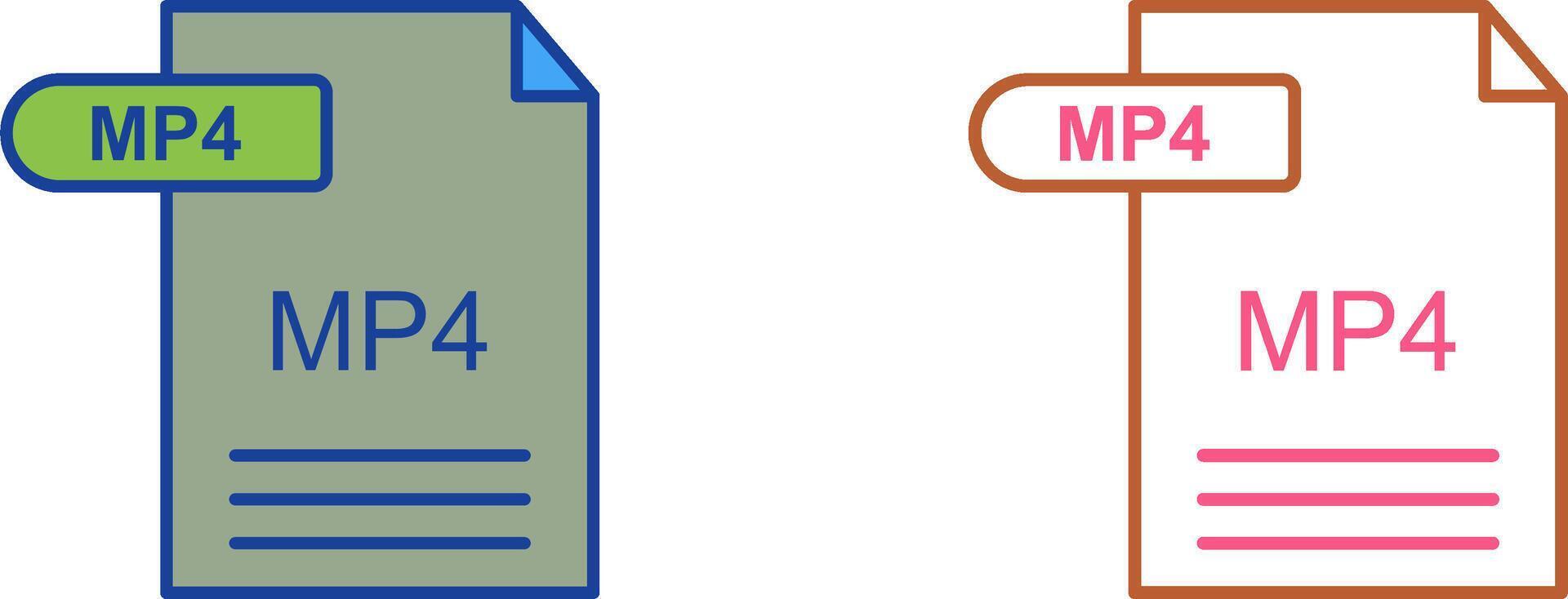 MP4 Icon Design vector