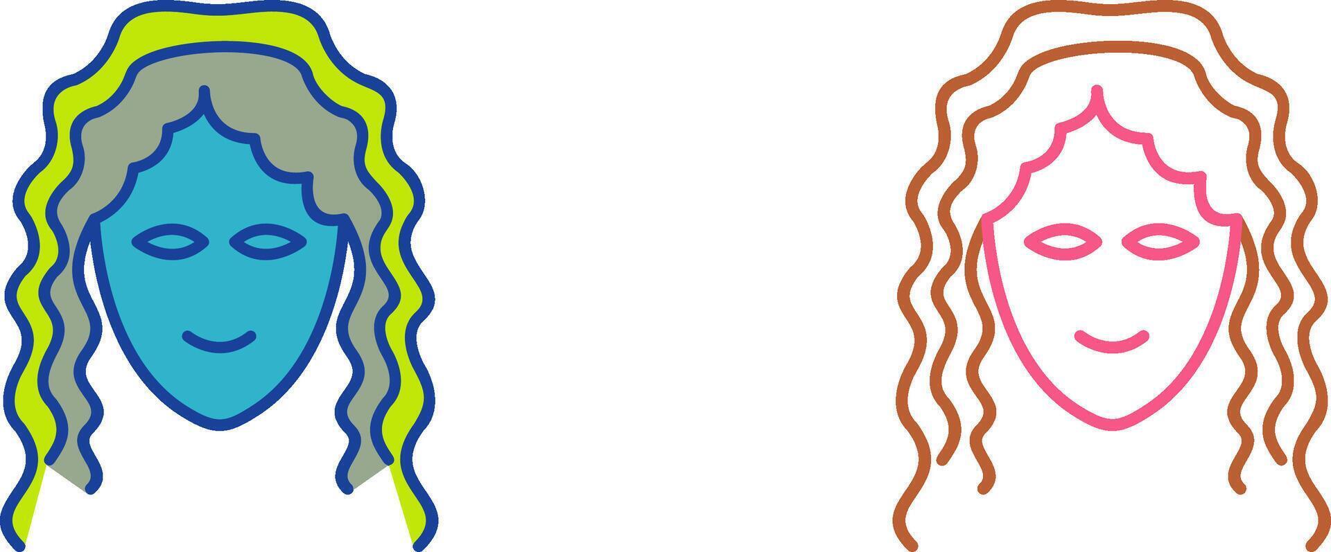 Hair Curly Icon Design vector