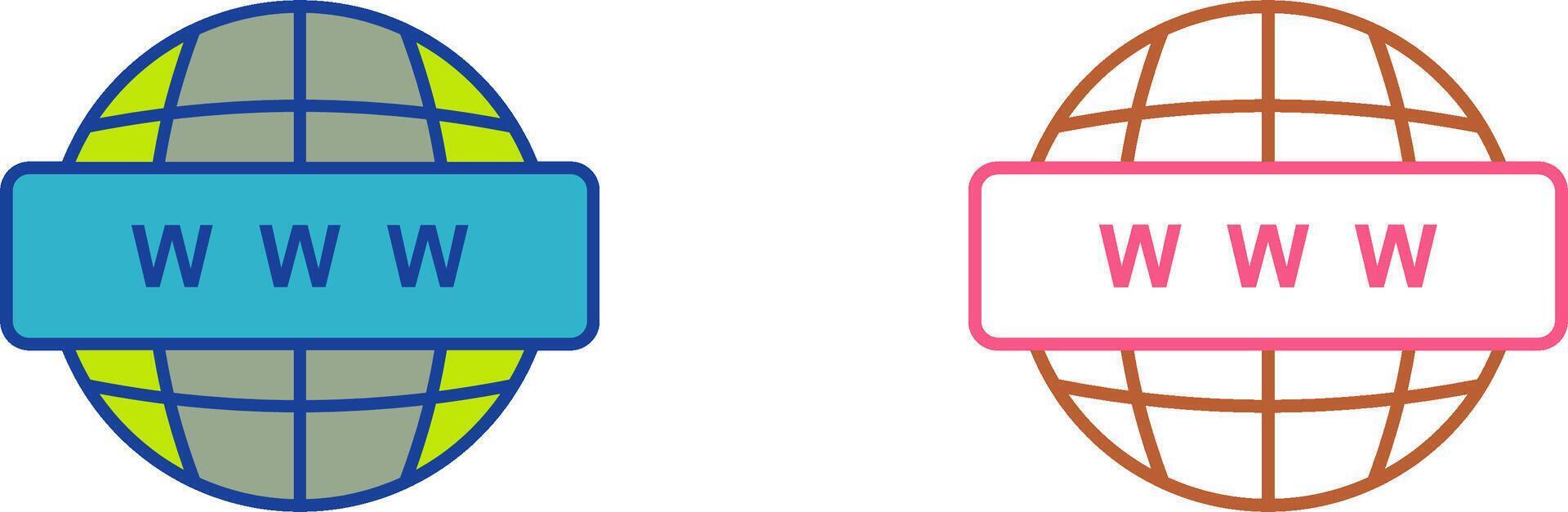 World Wide Web Icon Design vector