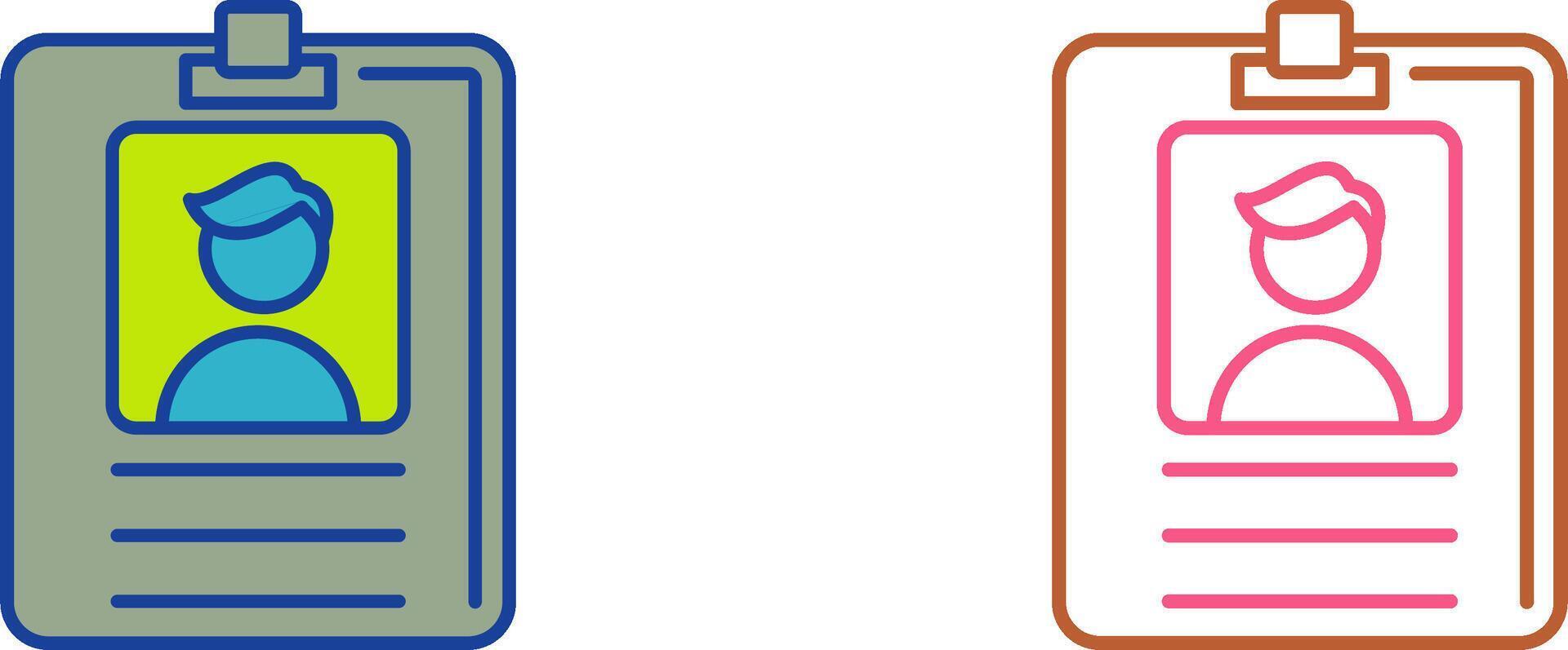 Id Card Icon Design vector