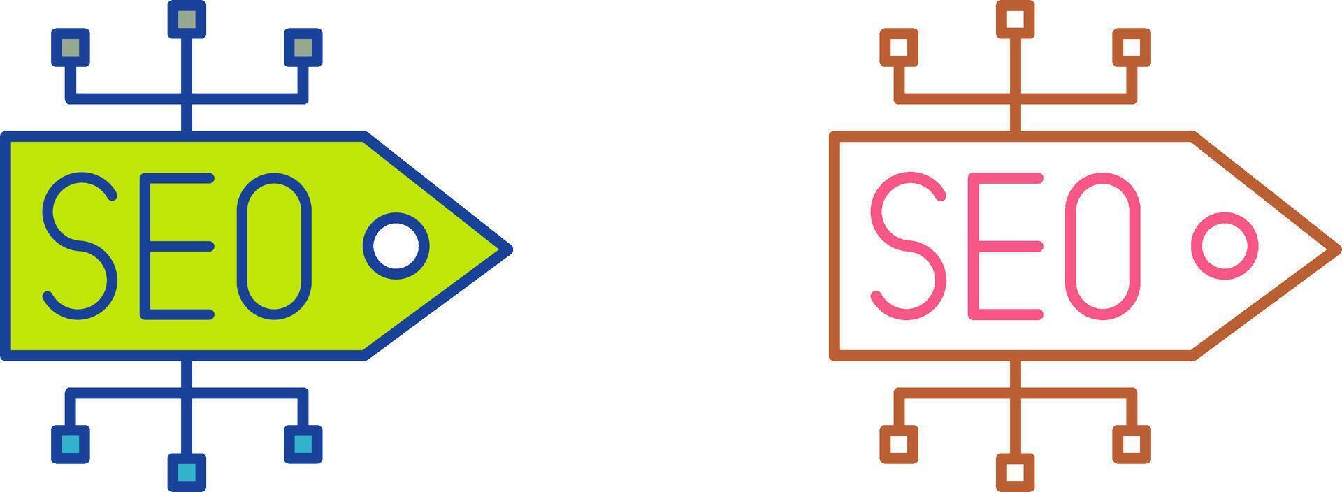 SEO Tag Icon Design vector