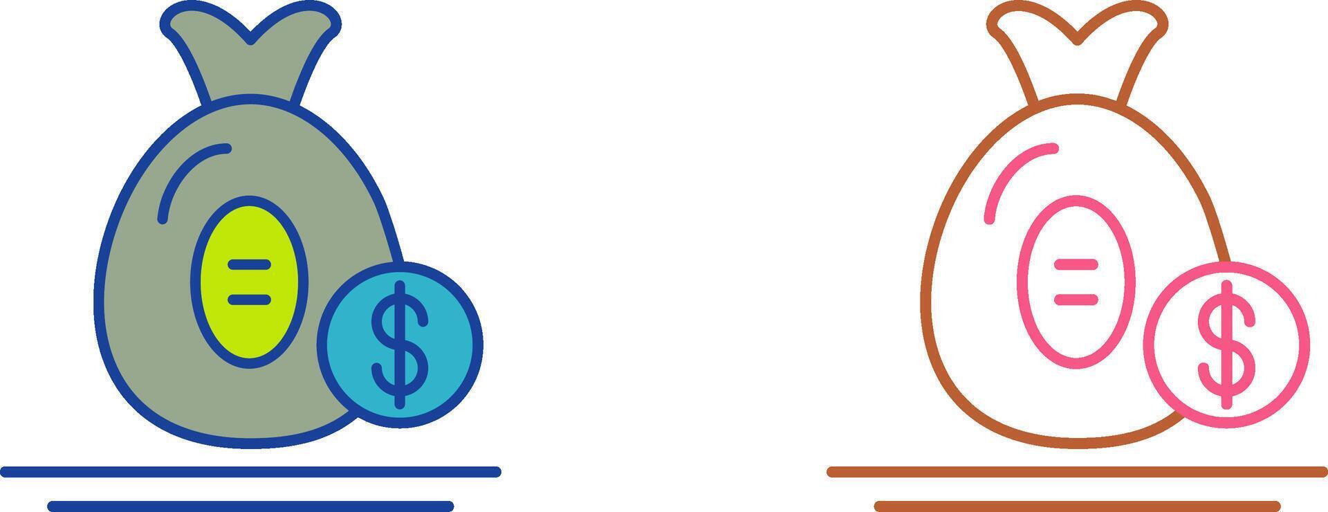 Money Bag Icon Design vector