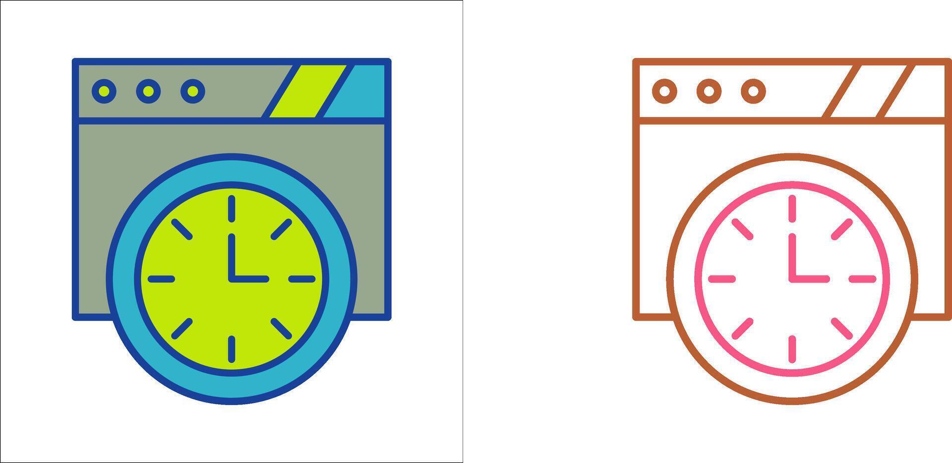 Wall Clock Icon Design vector