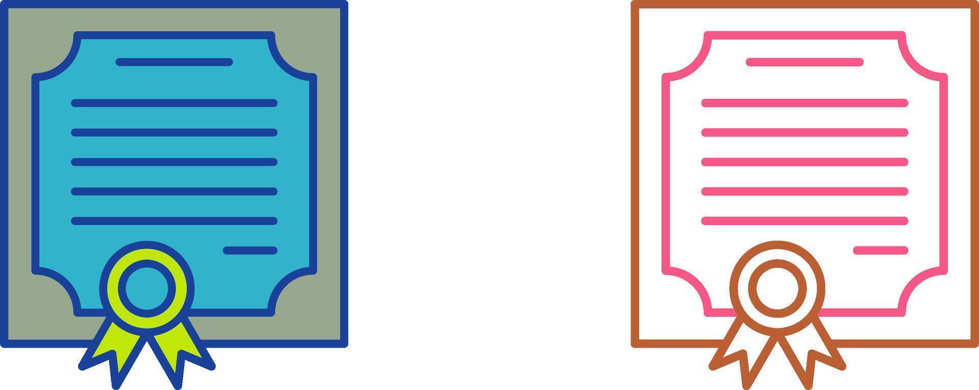 Certificate Icon Design vector
