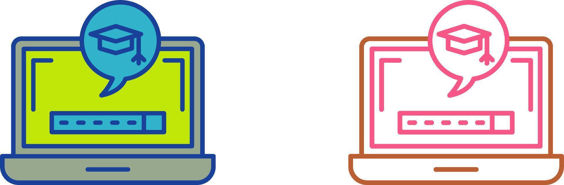Digital Learning Icon Design vector