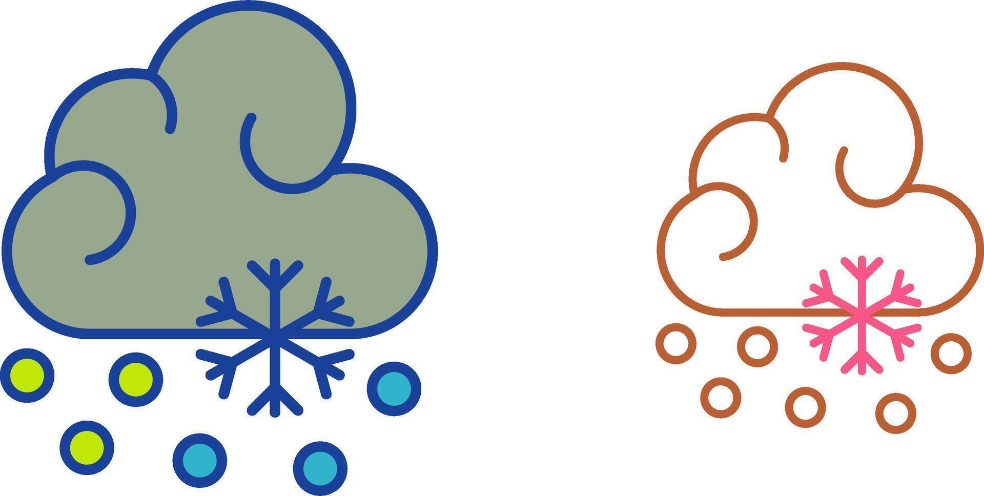 Snow Fall Icon Design vector