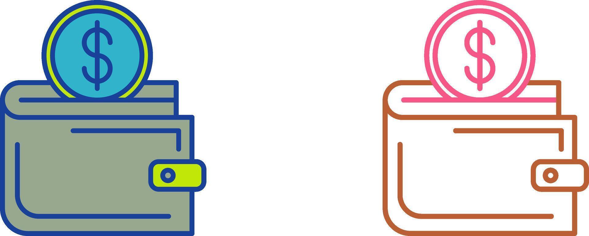 Wallet Icon Design vector