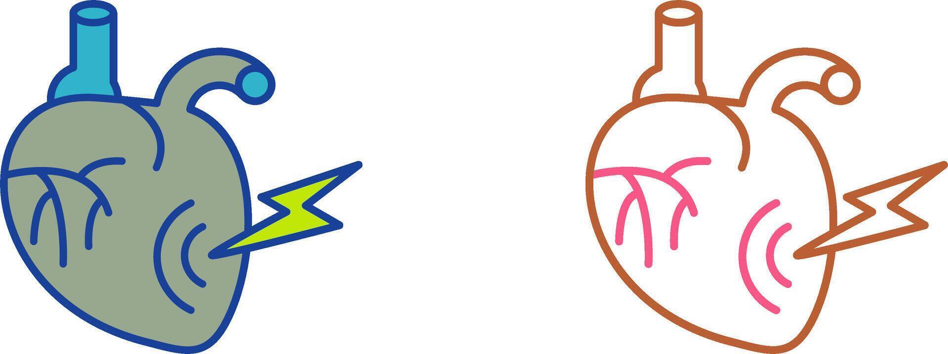 Heart Attack Icon Design vector