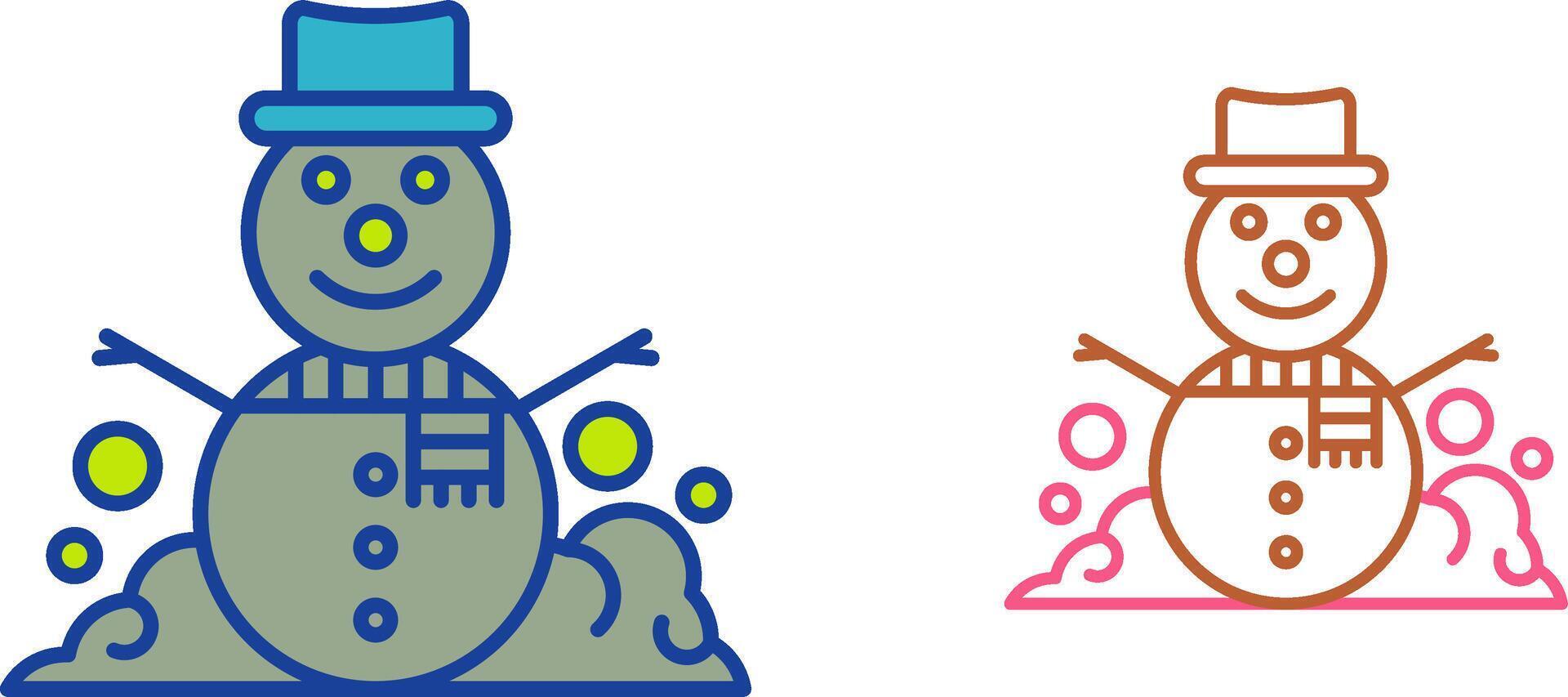 Snowman Icon Design vector