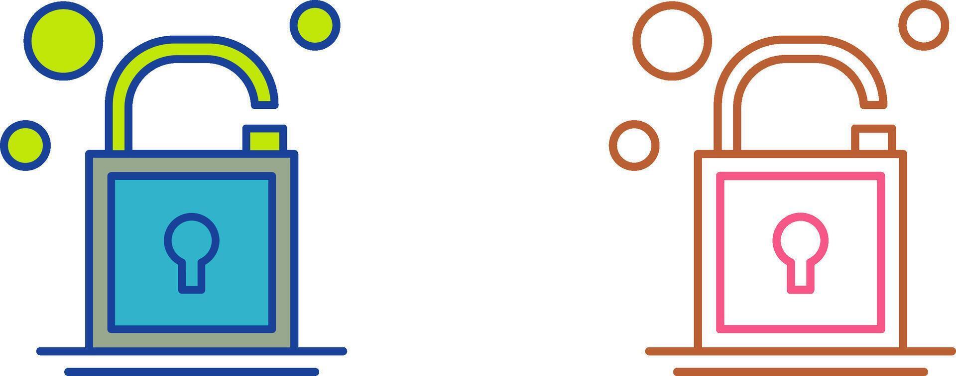 Open Lock Icon Design vector
