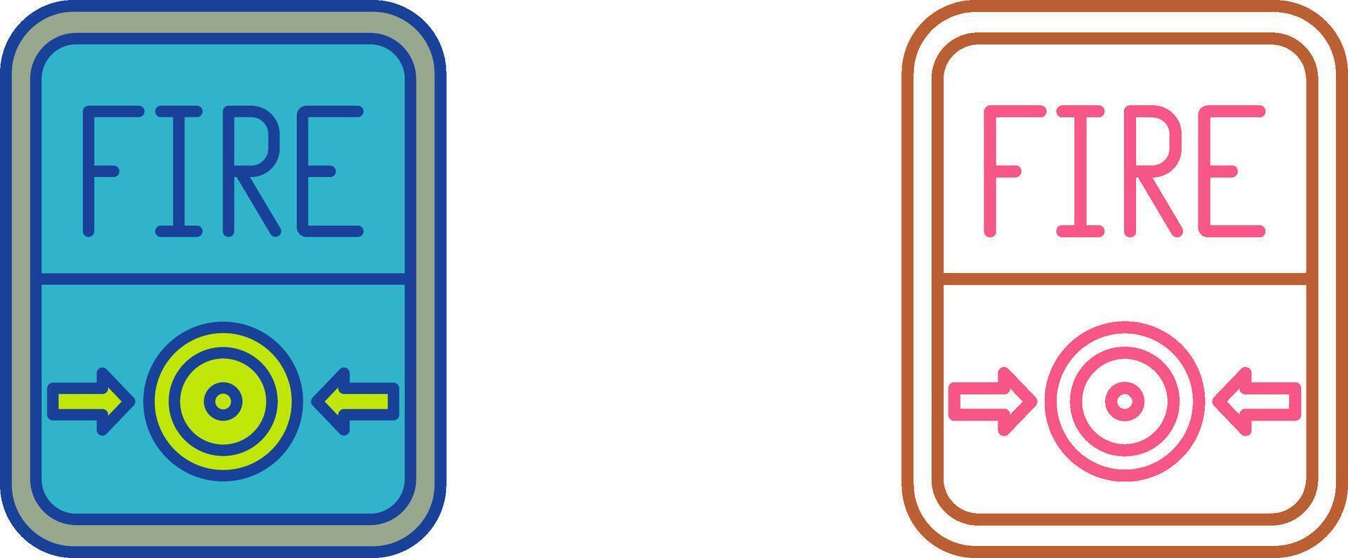 Fire Button Icon Design vector