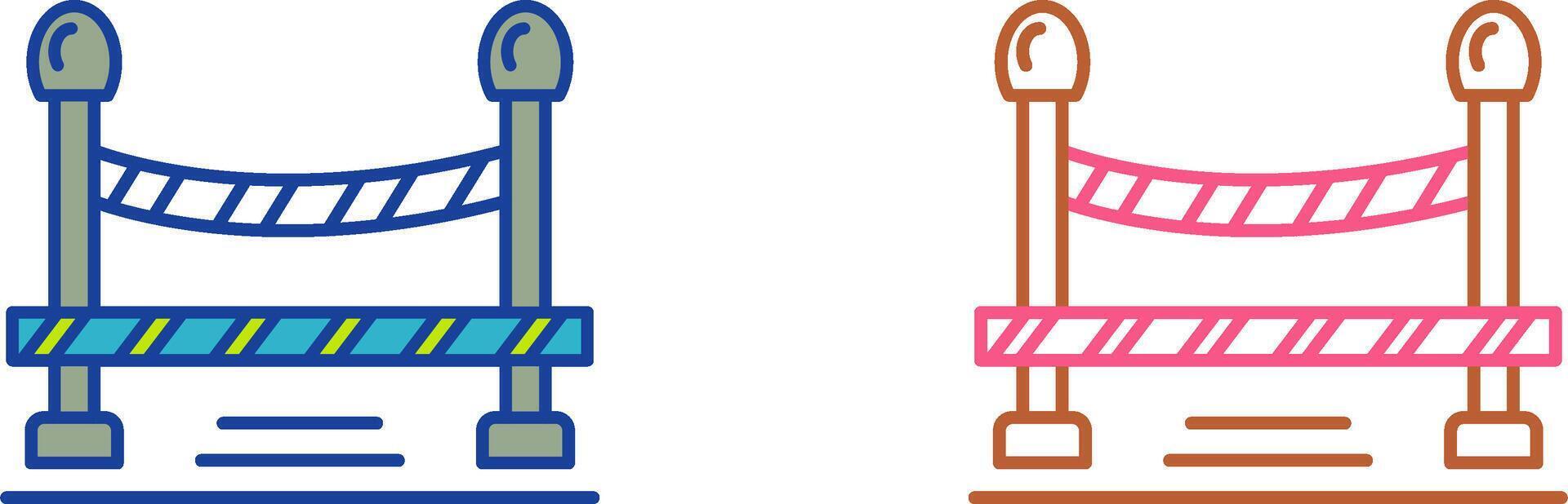 Do Not Cross Line Icon Design vector