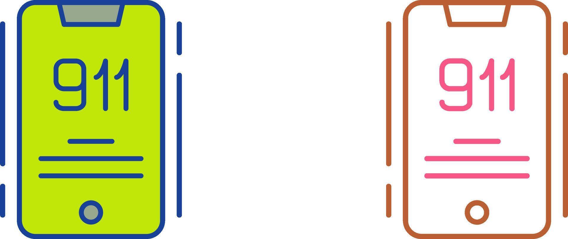 911 Icon Design vector