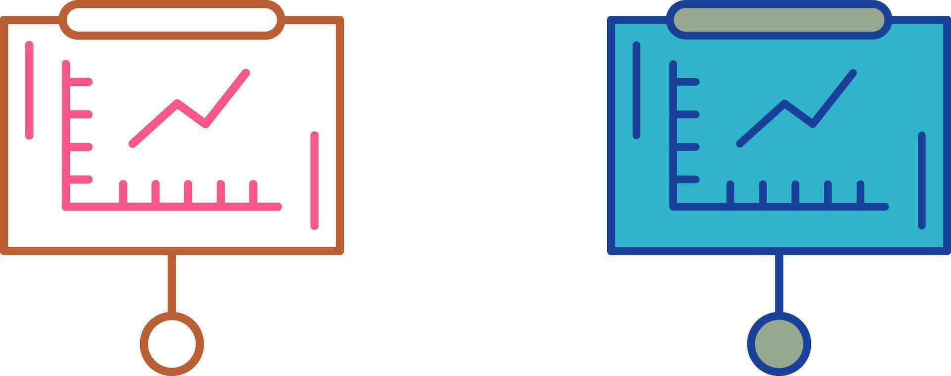 Line Graph Icon Design vector