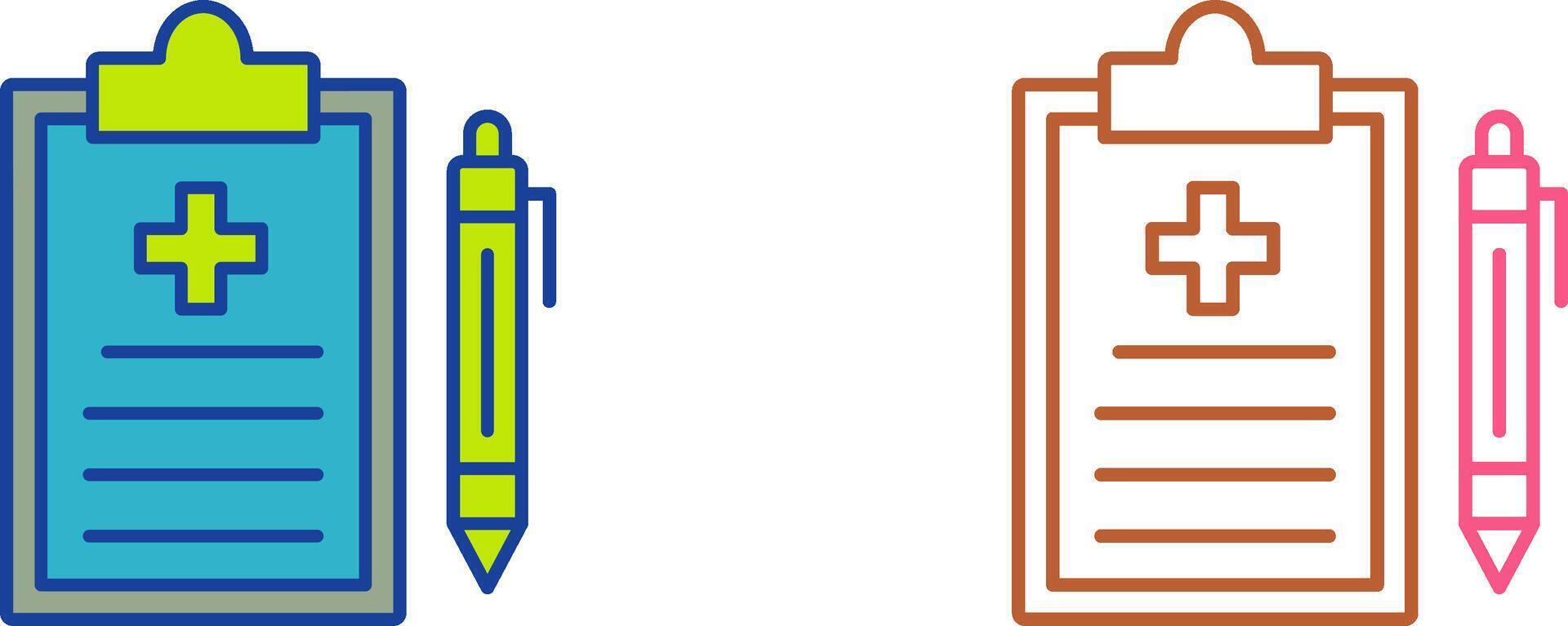 Medical Record Icon Design vector