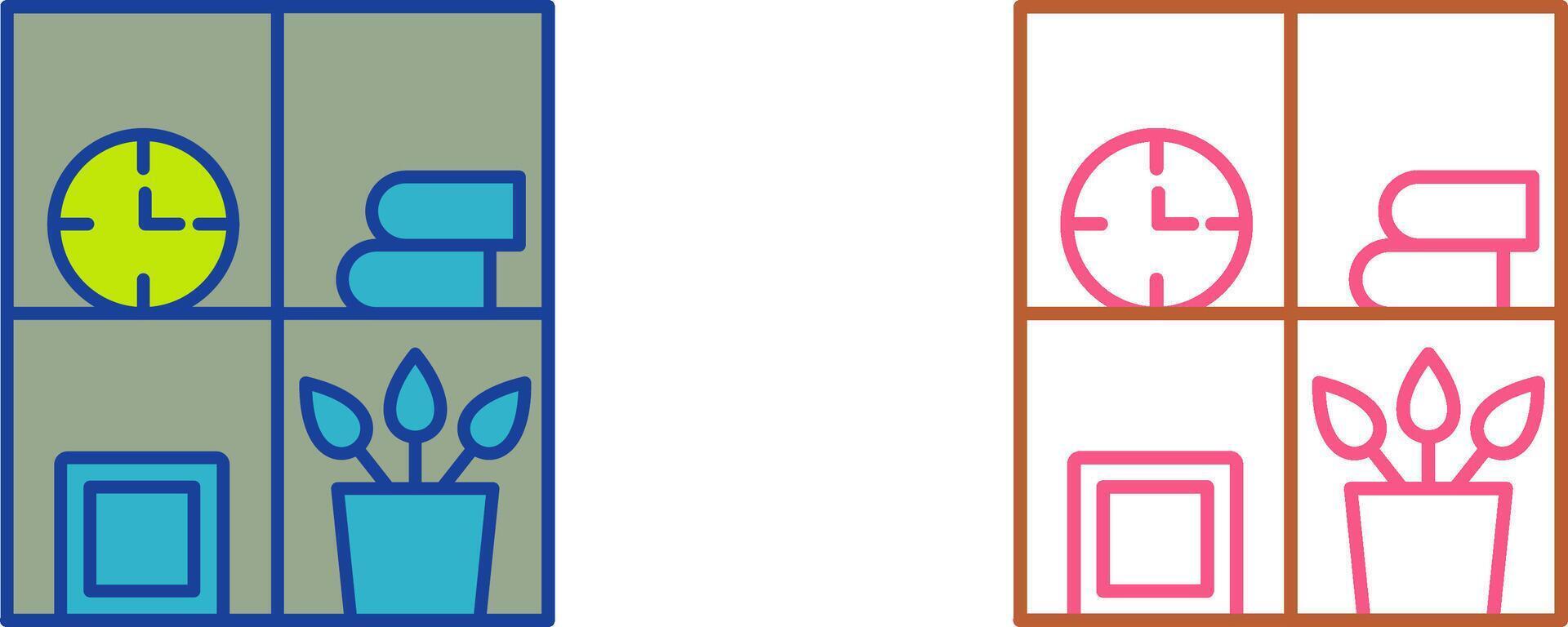 Bookshelf Icon Design vector