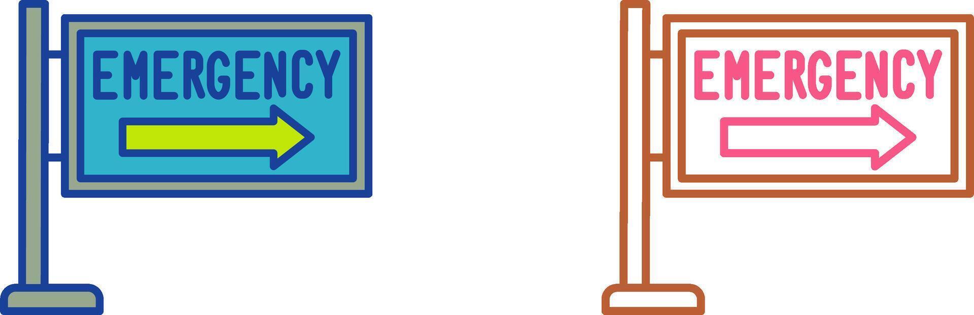Emergency Sign Icon Design vector