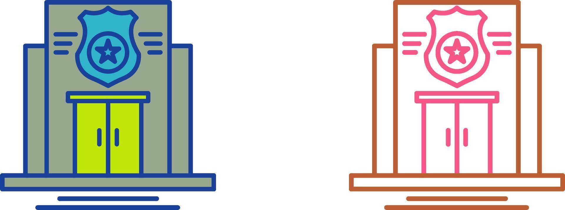 Police Station Icon Design vector