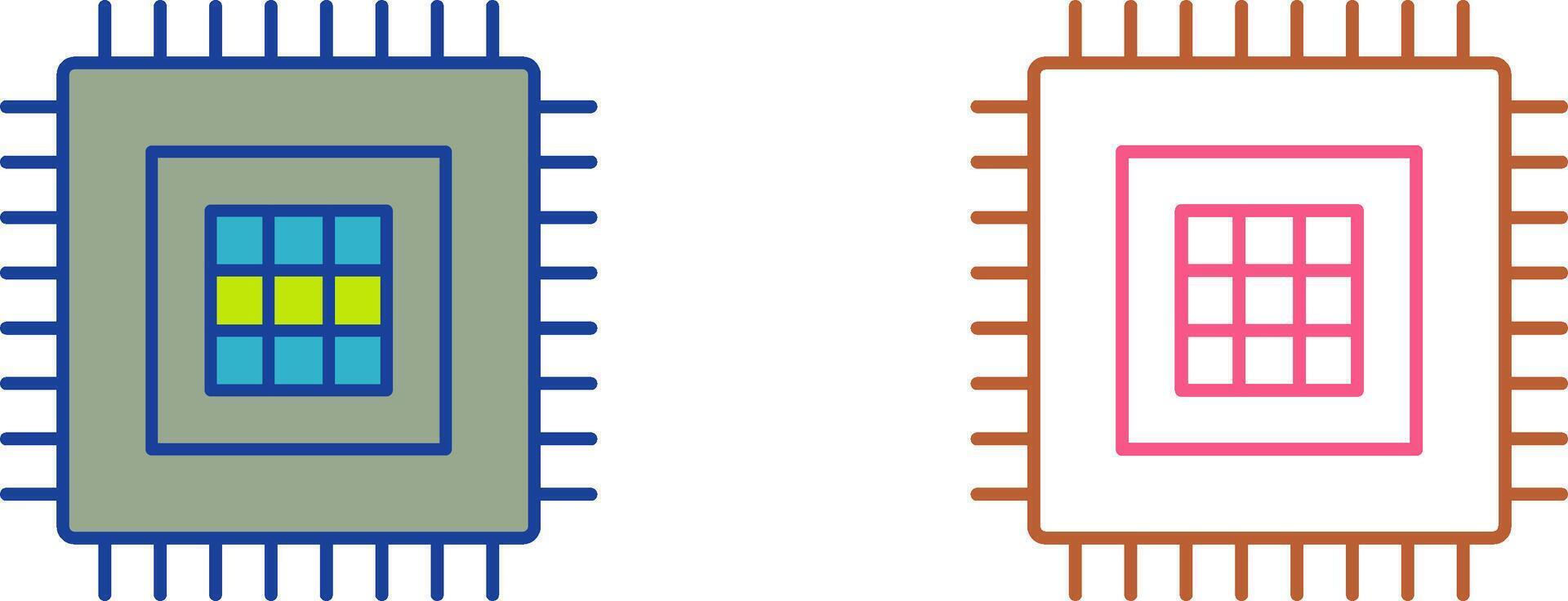 Processor Icon Design vector